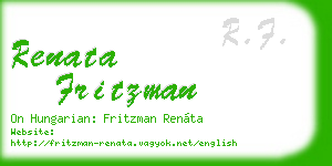 renata fritzman business card
